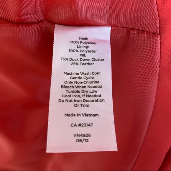 NWOT Talbots Red Pop Down Puffer Vest - Picture 9 of 12